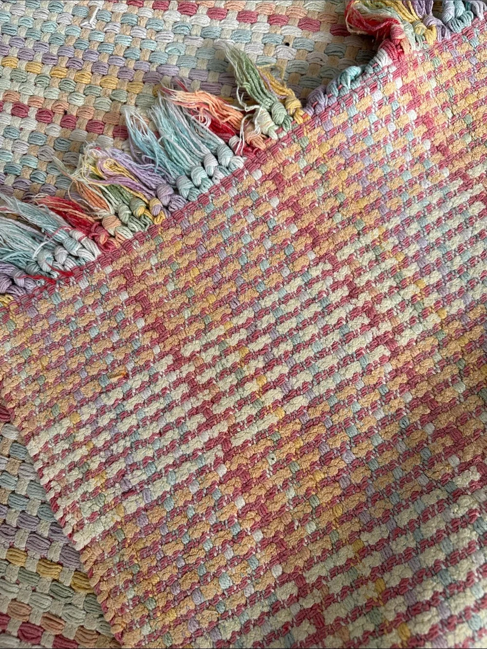 Pier 1 Imports Handwoven Pastel Cotton Accent Rug - Multicolor